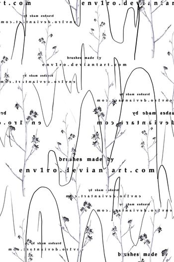 710444-手绘山脉花卉数字底纹白