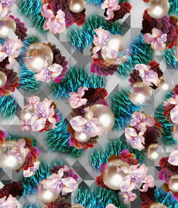 圆形印花华亿平台图片