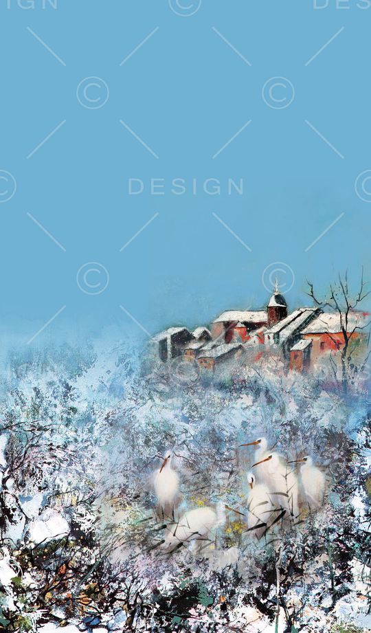 白鹭印花华亿平台图片