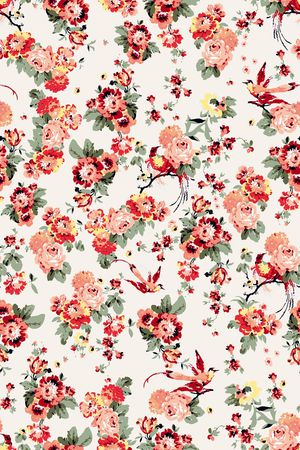 手绘线条.传统实色印花华亿平台图片