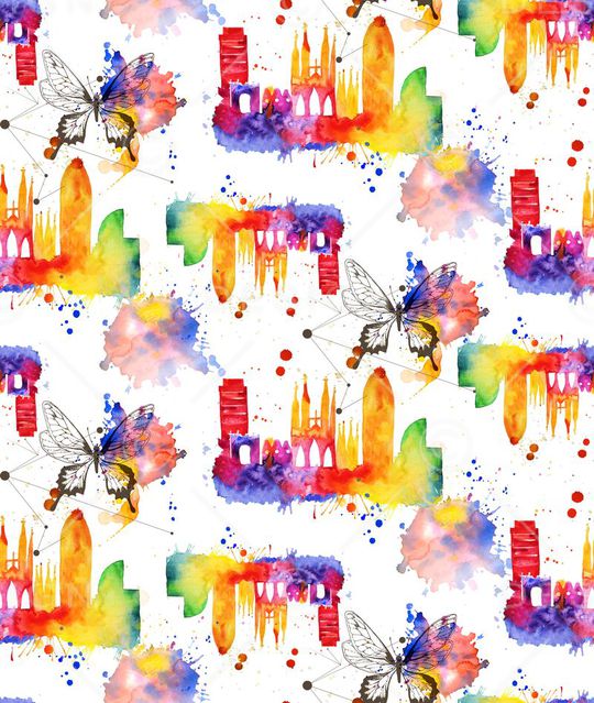 蝴蝶印花华亿平台图片