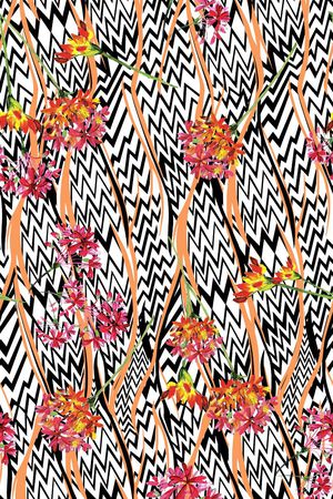 条纹印花华亿平台图片