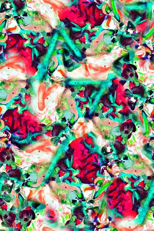 抽象手绘大头笔水彩画油画数码印花印花华亿平台图片