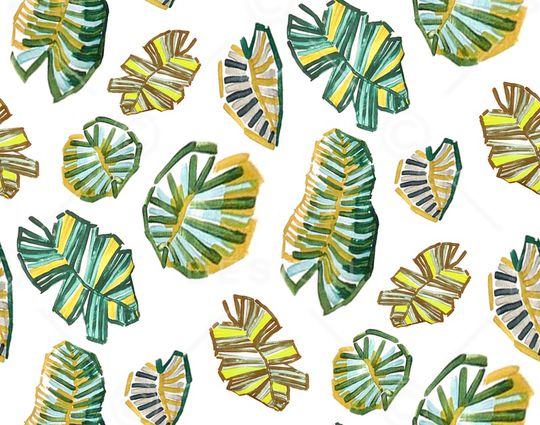 抽象植物印花华亿平台图片