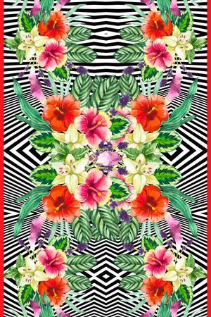 花卉印花华亿平台图片