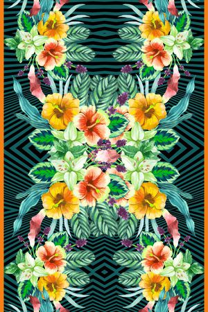 花卉印花华亿平台图片