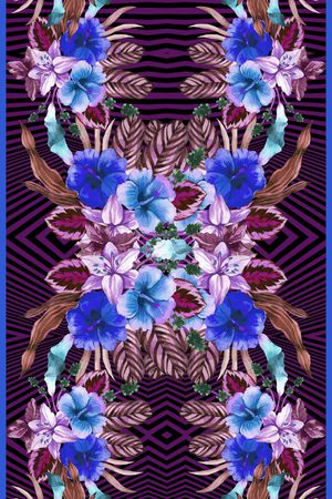 花卉印花华亿平台图片