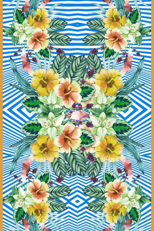 花卉印花华亿平台图片