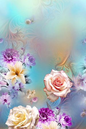 花卉印花华亿平台图片