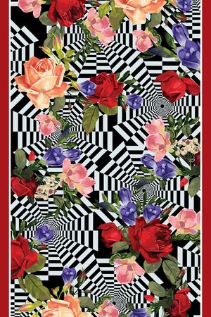 花卉印花华亿平台图片