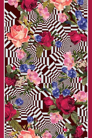 花卉印花华亿平台图片