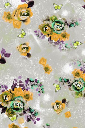 花卉印花华亿平台图片