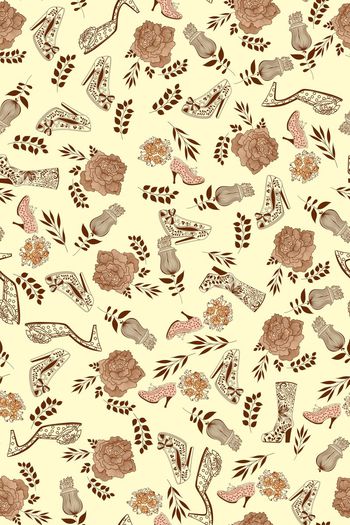 710746-唯美小碎花鞋子