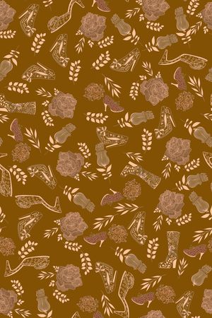 高跟鞋印花华亿平台图片