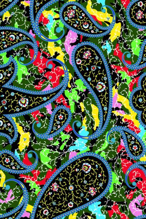 民族花纹印花华亿平台图片