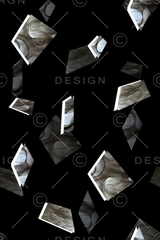 几何拼块印花华亿平台图片