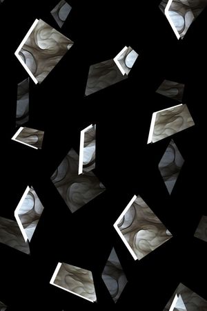 几何拼块印花华亿平台图片