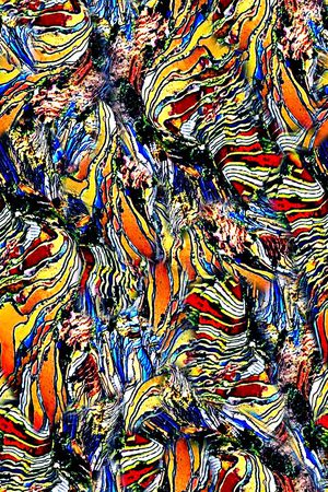 抽象手绘大头笔水彩画油画数码印花印花华亿平台图片