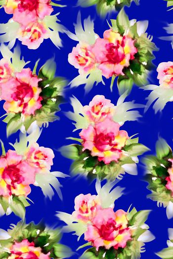 满版纹理花卉印花华亿平台图片