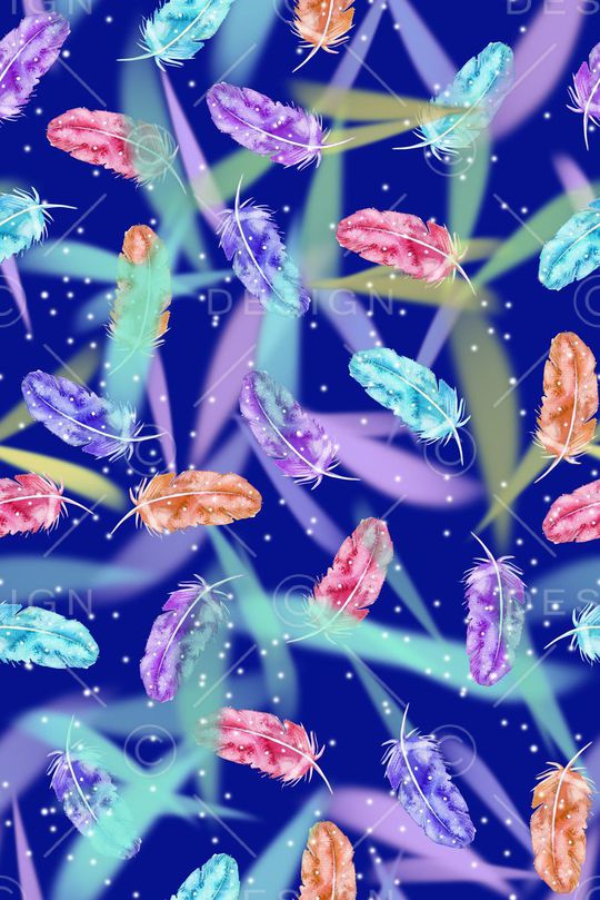 羽毛印花华亿平台图片