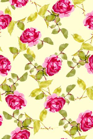 抽象手绘满版花卉印花华亿平台图片