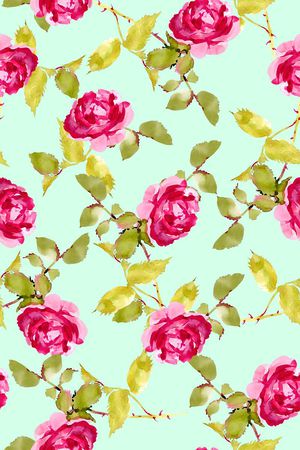 抽象手绘满版花卉印花华亿平台图片