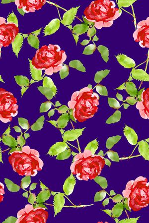 抽象手绘满版花卉印花华亿平台图片