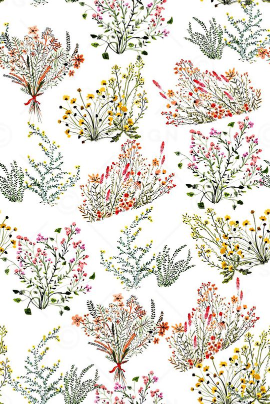 抽象花卉草木印花华亿平台图片