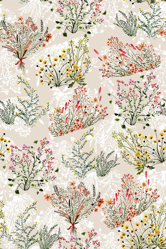 抽象花卉草木印花华亿平台图片