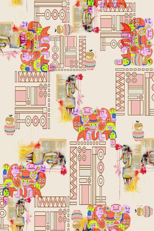 抽象印花华亿平台图片