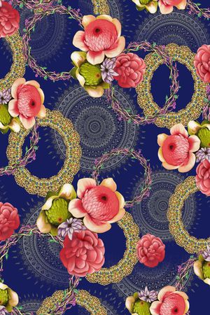 花卉印花华亿平台图片