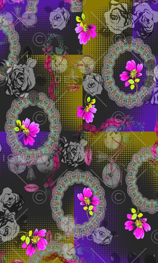 花卉印花华亿平台图片