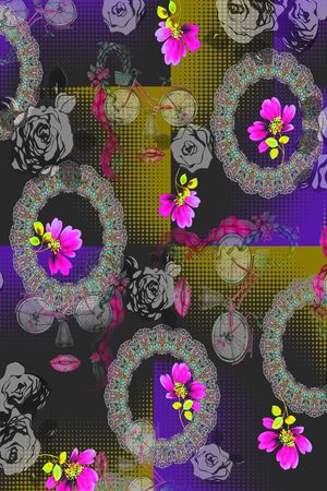 花卉印花华亿平台图片