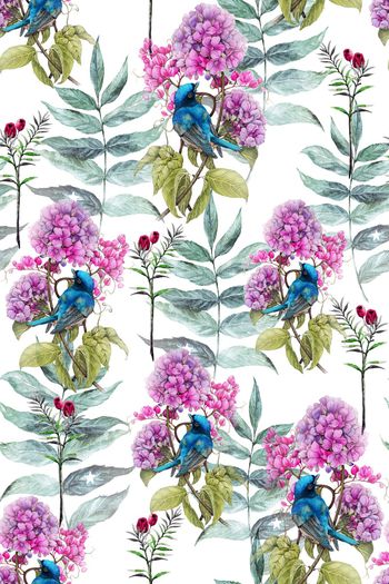 花鸟印花华亿平台图片