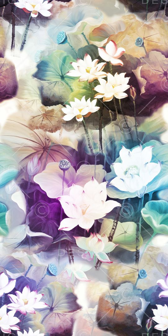 荷花印花华亿平台图片