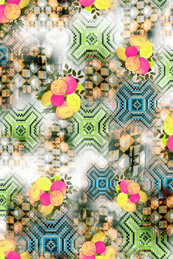 水果花卉印花华亿平台图片