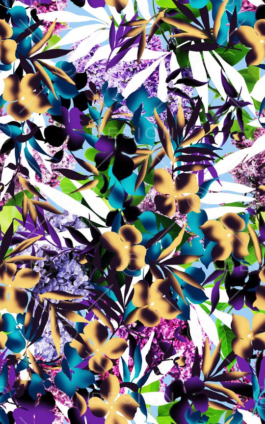 树叶印花华亿平台图片