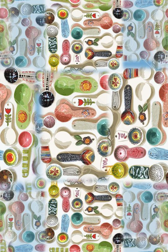 勺子组合印花华亿平台图片