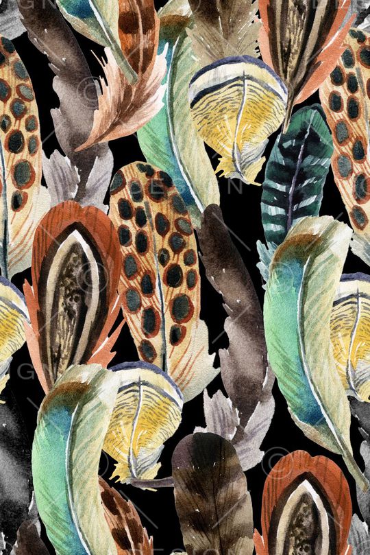 羽毛印花华亿平台图片