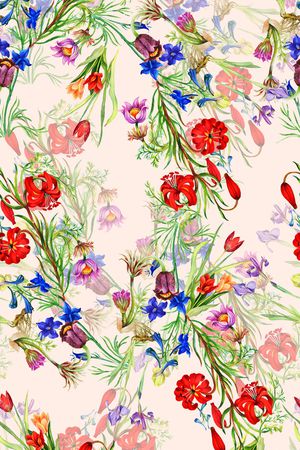 小清新花卉印花华亿平台图片