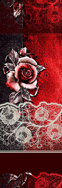 抽象手绘分形艺术玫瑰花数码印花印花华亿平台图片