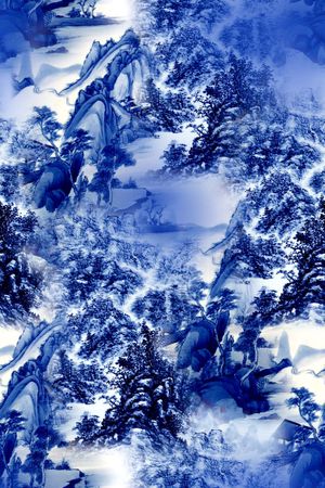 中国风印花华亿平台图片