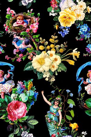 复古印花华亿平台图片