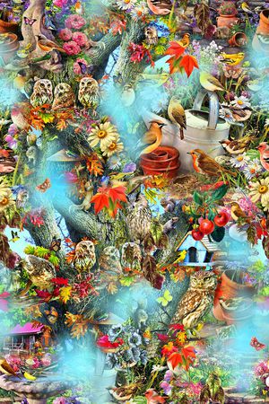 小鸟印花华亿平台图片