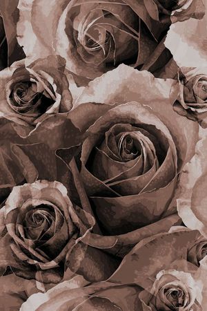 水彩花卉印花华亿平台图片