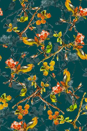 鸟印花华亿平台图片