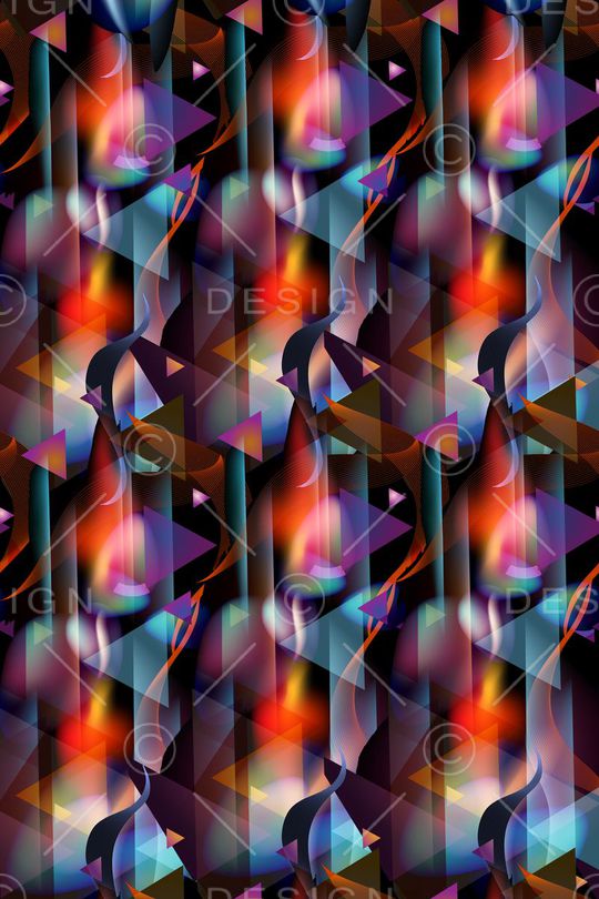 不规则几何印花华亿平台图片