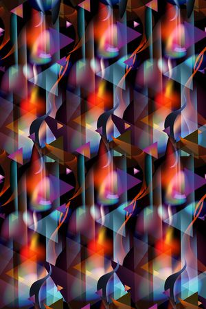 不规则几何印花华亿平台图片