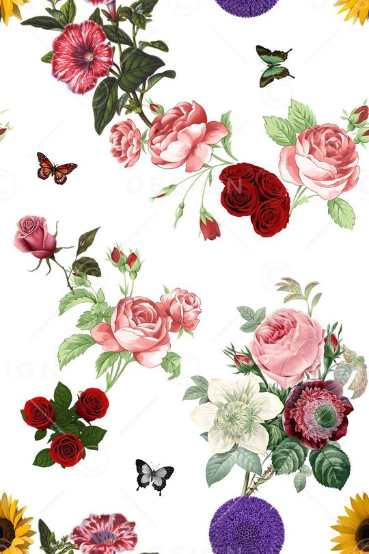 花朵印花华亿平台图片