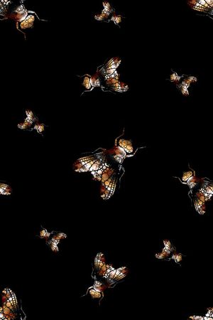 蜜蜂印花华亿平台图片